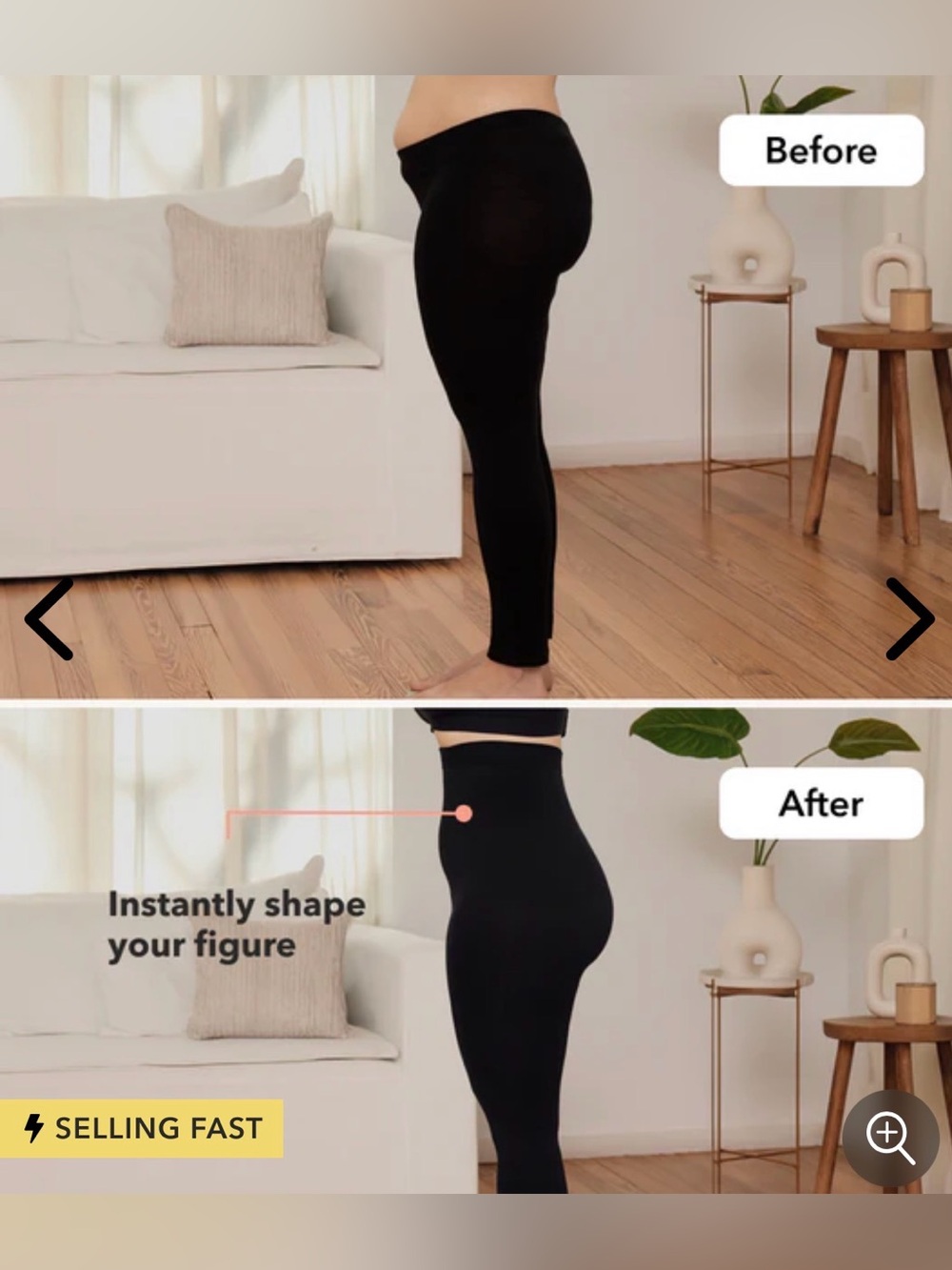 Shapermint Essentials High-Waisted Shaping Leggings - CHARCOAL GRAY - Picture 3 of 6